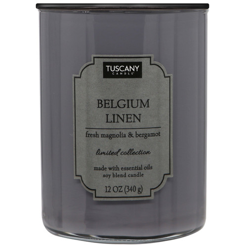 Tuscany Candle-Candle 2-Wick Color Splash Opaque Jar 12oz-Belgium Linen - 5A003S0L-1HNWG - 644124747573
