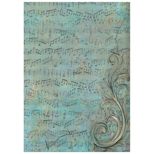 Stamperia Rice Paper Backgrounds A6 8/Pkg-Symphony - 5A003TCV-1HQC0