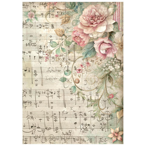 Stamperia Rice Paper Backgrounds A6 8/Pkg-Symphony - 5A003TCV-1HQC0 Stamperia Rice Paper Backgrounds A6 8/Pkg-Symphony - 5A003TCV-1HQC0