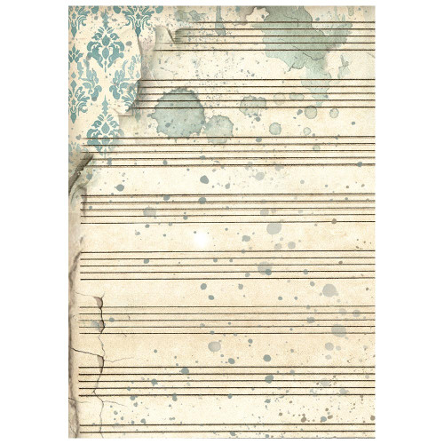 Stamperia Rice Paper Backgrounds A6 8/Pkg-Symphony - 5A003TCV-1HQC0 Stamperia Rice Paper Backgrounds A6 8/Pkg-Symphony - 5A003TCV-1HQC0