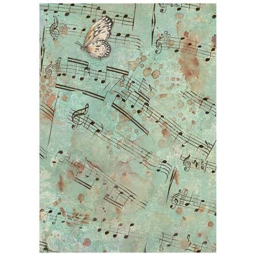 Stamperia Rice Paper Backgrounds A6 8/Pkg-Symphony - 5A003TCV-1HQC0 Stamperia Rice Paper Backgrounds A6 8/Pkg-Symphony - 5A003TCV-1HQC0