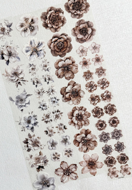 Torn Pape 3D Gloss PET Tape 6m-Muted Floral Layers - 5A003XNV-1HSPH