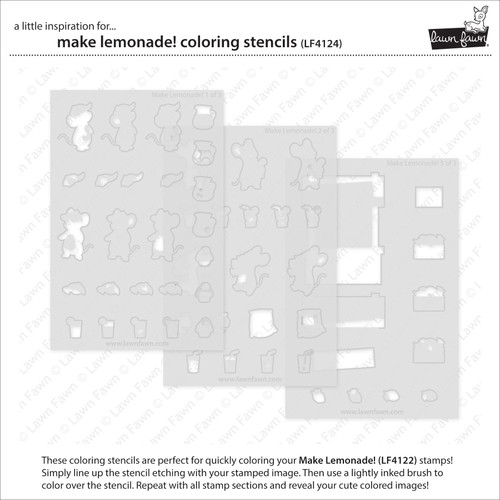 Lawn Clippings Coloring Stencil-Make Lemonade! - 5A003VDQ-1HR43