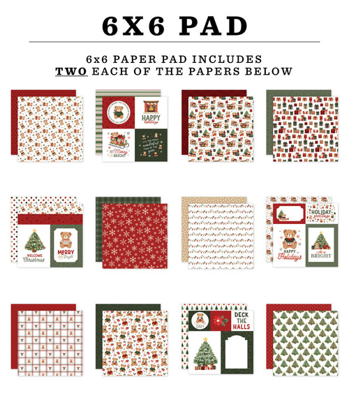 Carta Bella Double-Sided Paper Pad 6"X6"-Have A Beary Christmas - 5A003W1Y-1HRM1
