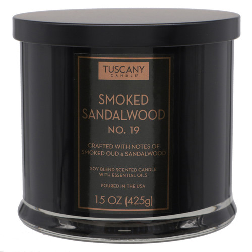 Tuscany Candle-Candle 3-Wick Homme & Heritage Black Jar 15oz-Smoked Sandalwood - 5A003S0B-1HNYP - 644124700899