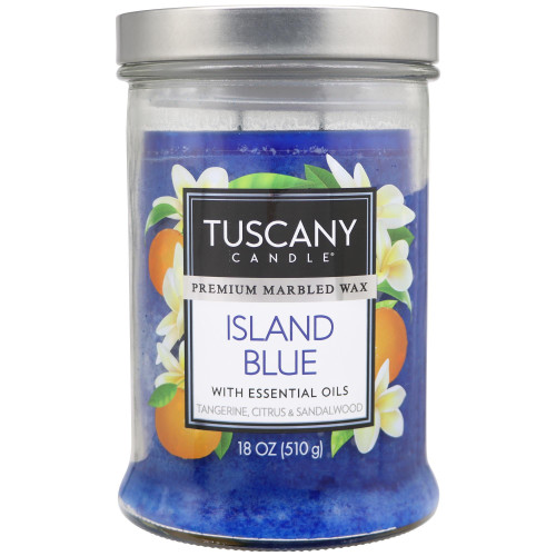 Tuscany Candle- Candle 2-Wick Single Pour Smooth Wax 18oz-Island Blue - 5A003S0X-1HNYR - 644124756384