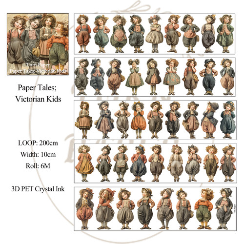 Torn Pape 3D Gloss PET Tape 6m-Paper Tales Victorian Kids - 5A003XML-1HSNK - 8800325562519