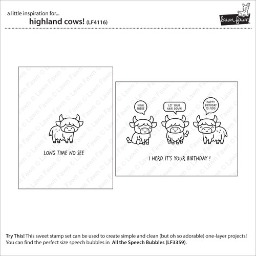 Lawn Fawn Stamps-Highland Cows! - 5A003VBX-1HR58