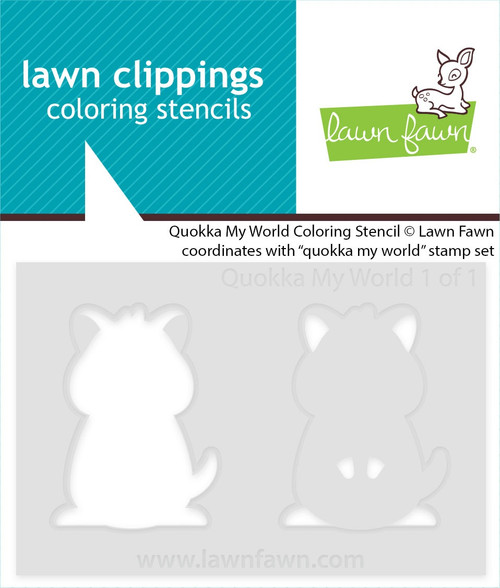 Lawn Clippings Coloring Stencil-Quokka My World - 5A003VDM-1HR3V - 783385670357