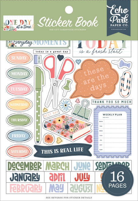 Echo Park Sticker Book-One Day At A Time - 5A003WD0-1HRZ9 - 810220753835