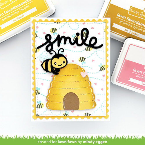 Lawn Clippings Coloring Stencil-Bee Happy Background - 5A003VDK-1HR4F