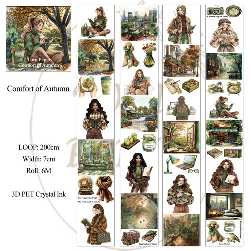 Torn Pape 3D Gloss PET Tape 6m-Comfort of Autumn - 5A003XMV-1HSMQ - 8800325562373
