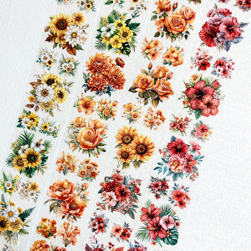 Torn Pape 3D Gloss PET Tape 6m-A Day Blooming with Flowers - 5A003XNN-1HSLW