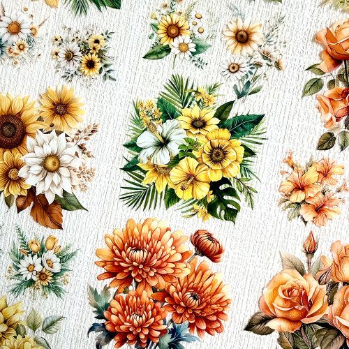 Torn Pape 3D Gloss PET Tape 6m-A Day Blooming with Flowers - 5A003XNN-1HSLW Torn Pape 3D Gloss PET Tape 6m-A Day Blooming with Flowers - 5A003XNN-1HSLW