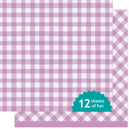 Lawn Fawn Paper 12x12 Pack-Giddy for Gingham, Berries - 5A003VCS-1HR4Q - 783385669481