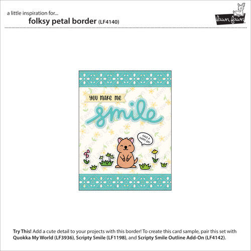 Lawn Cuts Custom Craft Dies-Folksy Petal Border - 5A003VD4-1HR5M