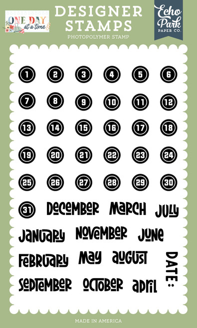 Echo Park Stamp Set-Date - 5A003WCW-1HRYY - 810220755853