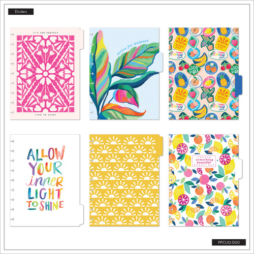 THP Deluxe Classic 12 Month Disc Bound Undated Planner-Sunshine Splash - 5A003K6Y-1HFJY