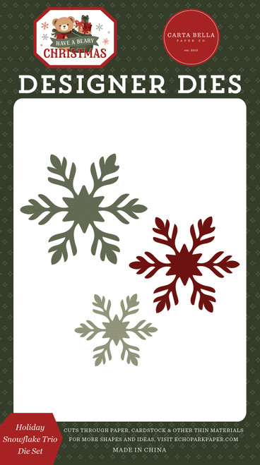 Carta Bella Die Set-Holiday Snowflake Trio - 5A003W1J-1HRLN - 810220751909