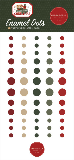 Carta Bella Adhesive Enamel Dots-Have A Beary Christmas - 5A003W1P-1HRLR - 810208649938