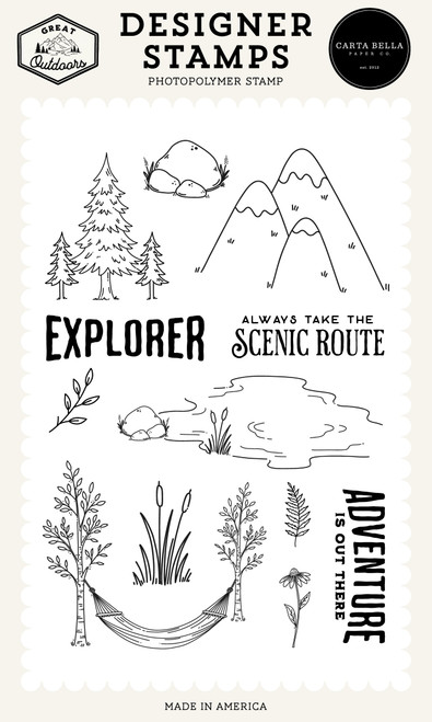 Carta Bella Stamp Set-Explorer Stamp Set - 5A003W93-1HRWD - 810220755907