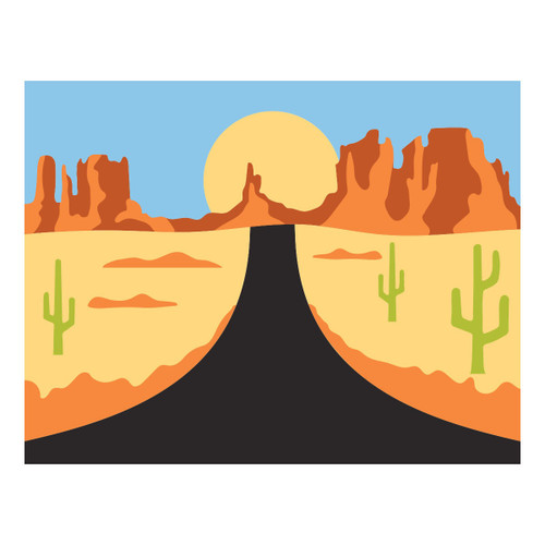 Spellbinders Layered Stencil-Highway Horizons - 5A003XG4-1HSFP