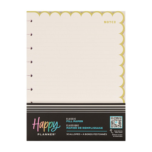 Happy Planner Classic Fill Paper-Scalloped - 5A003K6L-1HFJS - 673807830745