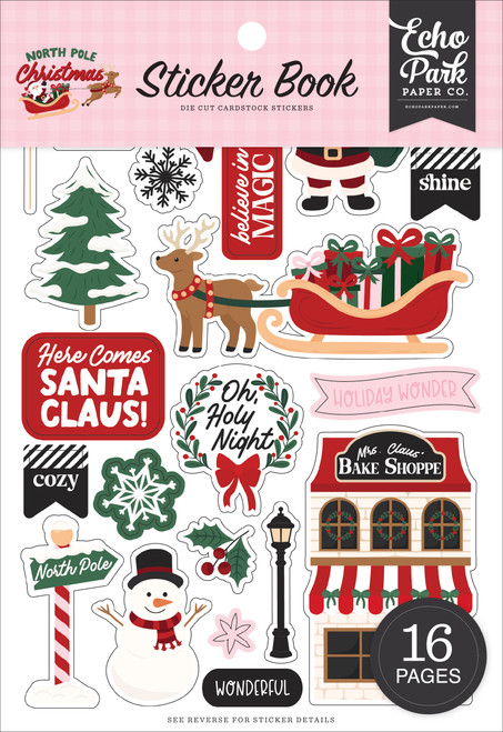 Echo Park Sticker Book-North Pole Christmas - 5A003VYH-1HRFV - 810208649778