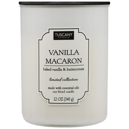 Tuscany Candle-Candle 2-Wick Color Splash Opaque Jar 12oz-Vanilla Macaron - 5A003S0L-1HNT1 - 644124747610