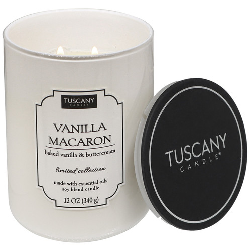 Tuscany Candle-Candle 2-Wick Color Splash Opaque Jar 12oz-Vanilla Macaron - 5A003S0L-1HNT1