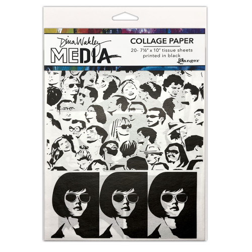 Dina Wakley Media Collage Tissue Paper 7.5"X10" 20/Pkg-Bold - 5A003V3Q-1HQVQ - 789541085959