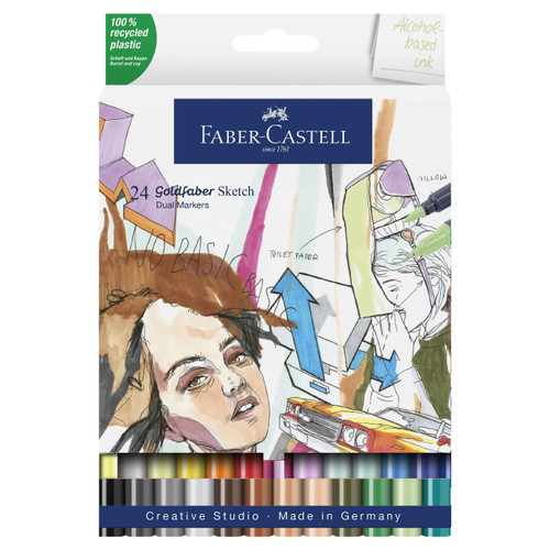 Faber Castell-Goldfaber Sketch Markers-Set of 24-Sketch Markers - 5A003R1X-1HMKJ - 4005401647249