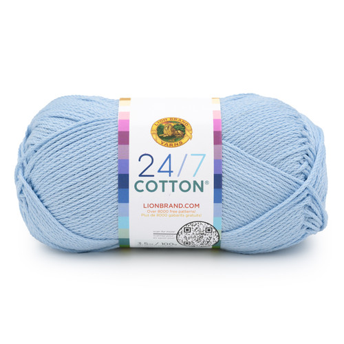 3 Pack - Lion Brand 24/7 Cotton Yarn-Chambray - 761-1HQYF - 023032189710