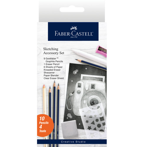 Faber Castell Creative Studio-Art Set-Set of 12-Accessories Set of 20 - 5A003R1D-1HMKP - 092633318300