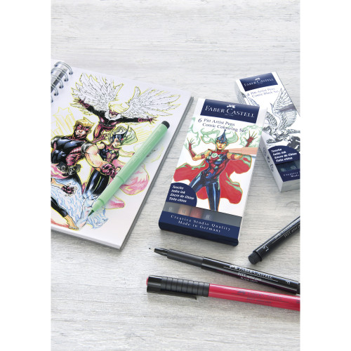 Faber Castell Creative Studio-Pitt Artist Pen Set- Set of 4-Comic Black Set - 5A003R1V-1HML0 Faber Castell Creative Studio-Pitt Artist Pen Set- Set of 4-Comic Black Set - 5A003R1V-1HML0