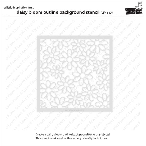 Lawn Clippings Coloring Stencil-Daisy Bloom Outline Background - 5A003VDN-1HR5L