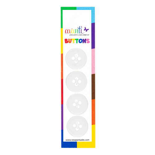 12 Pack - Avanti Carded Buttons 4/Card-Clear - 5A003R4F-1HMSX - 700332630646