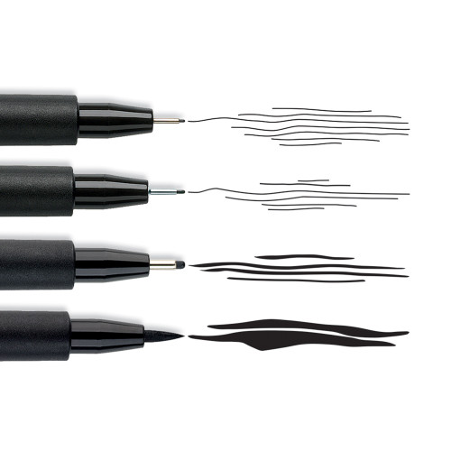Faber Castell Creative Studio-Pitt Artist Pen Set- Set of 4-Essential Art - 5A003R1V-1HMK5