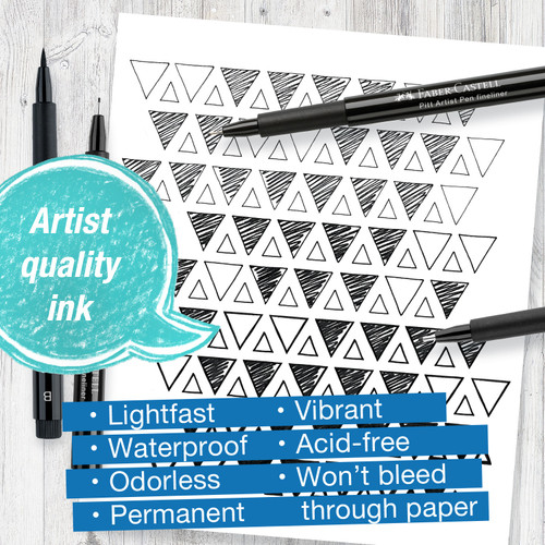 Faber Castell Creative Studio-Pitt Artist Pen Set- Set of 4-Essential Art - 5A003R1V-1HMK5