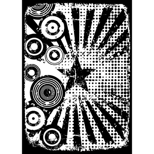2 Pack - Tim Holtz Cling Stamp 2.5"X3.5"-Retro Carnival - COM-1HR31 - 732388248339
