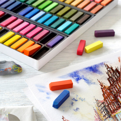 Faber Castell-Soft Pastels Half Length-Set of 48-Soft Pastels - 5A003R1J-1HMKF