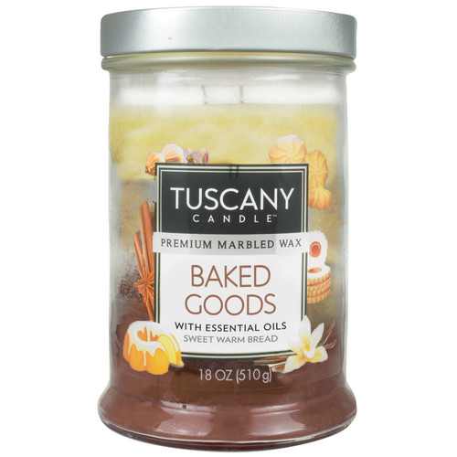 Tuscany Candle-Candle 2-Wick Triple Pour Mottled Wax 18oz-Baked Goods - 5A003S1C-1HNXG - 644124539093