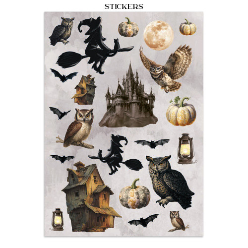 Stamperia Junk Journal Stickers, Cut-outs & Backgrounds-Halloween - 5A003TDK-1HQ9M Stamperia Junk Journal Stickers, Cut-outs & Backgrounds-Halloween - 5A003TDK-1HQ9M
