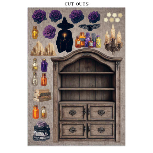 Stamperia Junk Journal Stickers, Cut-outs & Backgrounds-Halloween - 5A003TDK-1HQ9M Stamperia Junk Journal Stickers, Cut-outs & Backgrounds-Halloween - 5A003TDK-1HQ9M