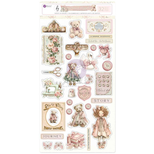 6 Pack - Prima Stickers 32/pkg-Buttons & Keepsakes - 5A003T30-1HPJ4 - 655350982423