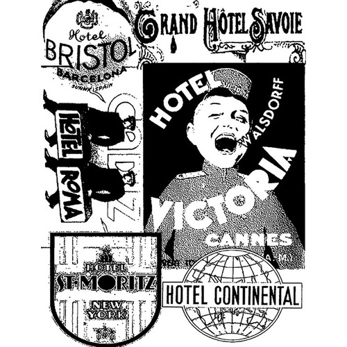 Tim Holtz Cling Stamp 2.5"X3.5"-Hotel - COM-1HR32 - 732388246632