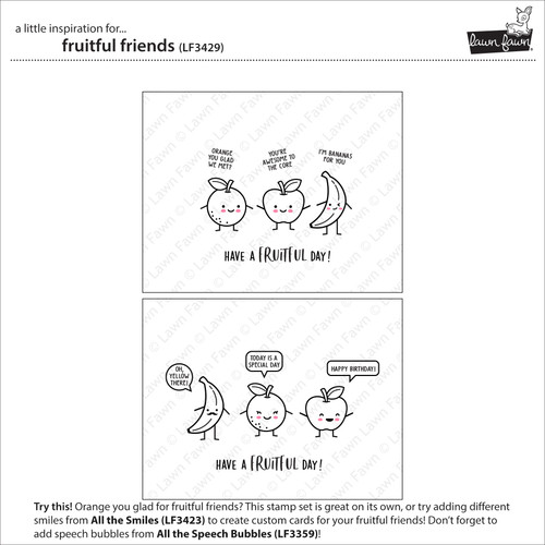 Lawn Fawn Stamps-Fruitful Friends - 5A003VBQ-1HR45
