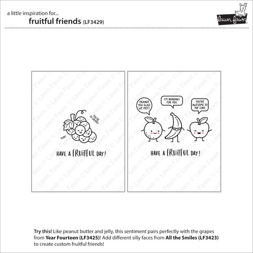 Lawn Fawn Stamps-Fruitful Friends - 5A003VBQ-1HR45