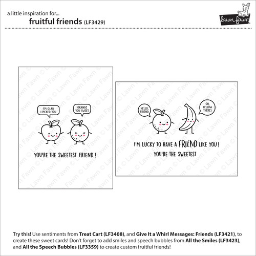 Lawn Fawn Stamps-Fruitful Friends - 5A003VBQ-1HR45