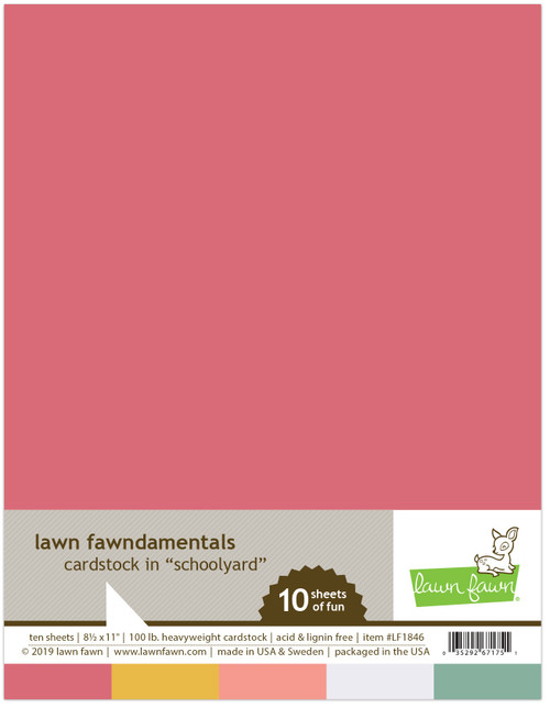 Lawn Fawn 8.5" X 11" Cardstock-Schoolyard - 5A003VC0-1HR56 - 035292671751